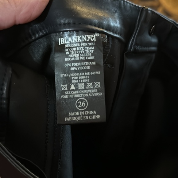 BlankNYC faux leather pants only used once excellent condition size 26 - Picture 8 of 8